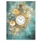 Dreamscape: Reloj Vintage. Papel de arroz 23x31cm. T-171