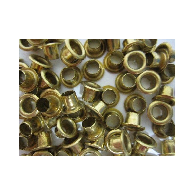 Ojetes metálicos color dorado para álbumes de scrapbooking, pack de 10