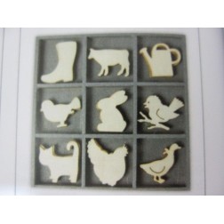 9 decoraciones madera. Temática animales. . Decoraciones, Formas, filigranas y palabras