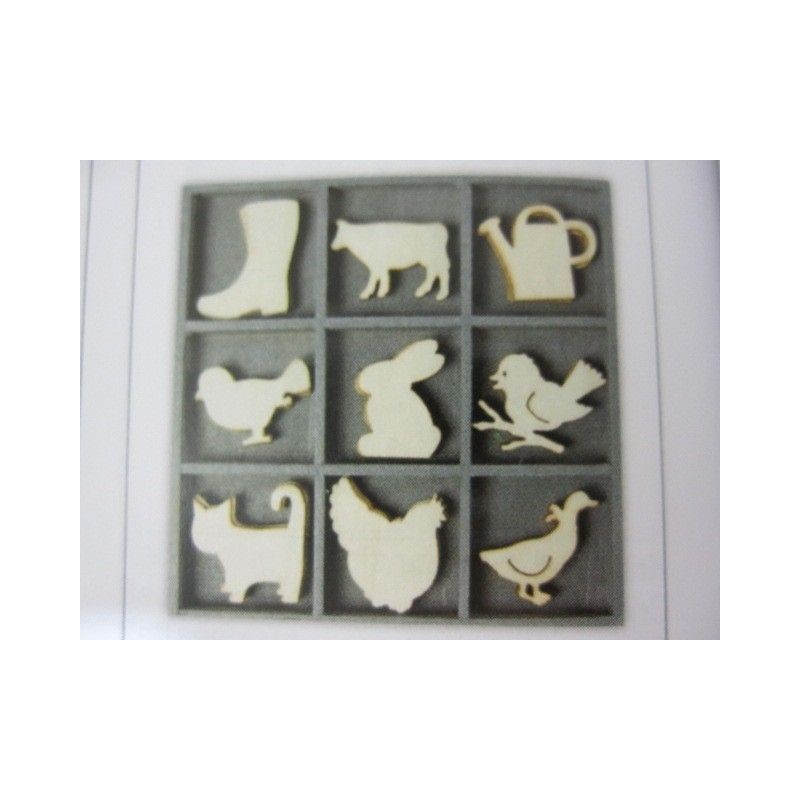 9 decoraciones madera. Temática animales. . Decoraciones, Formas, filigranas y palabras