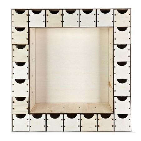 Calendario de Adviento DIY para montar. 34,5x8x34,5 cm