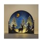 Soporte 3D Escena de Navidad: Bosque con ciervo. 31x30x11,5cm