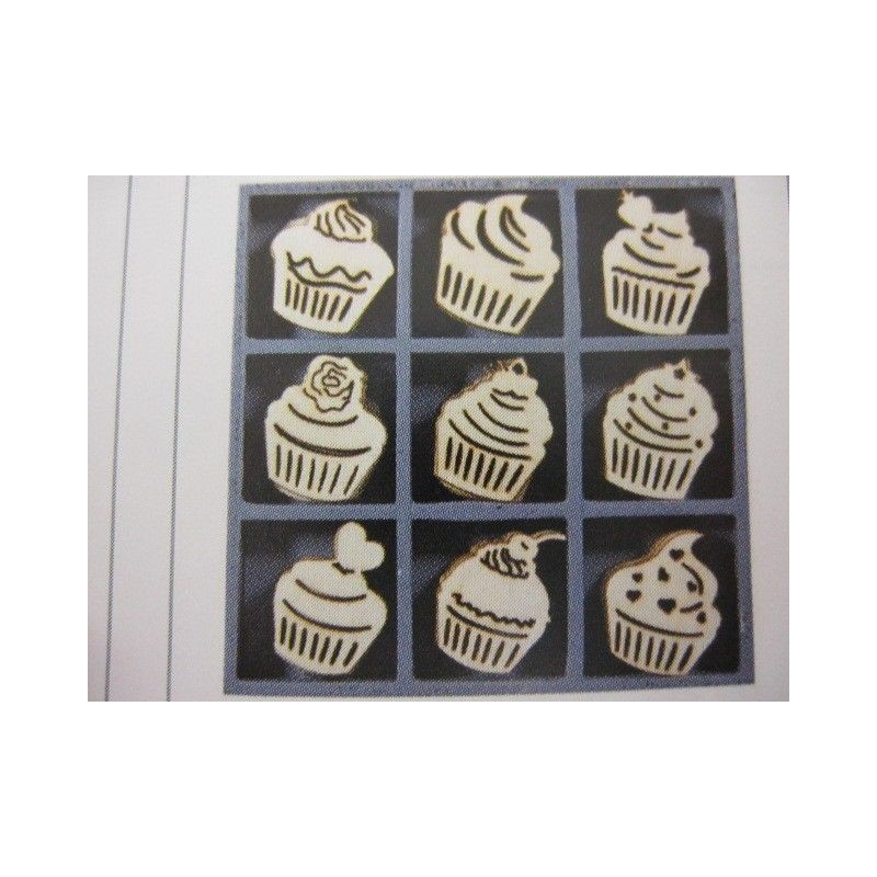 9 decoraciones madera. Cupcakes. . Decoraciones, Formas, filigranas y palabras