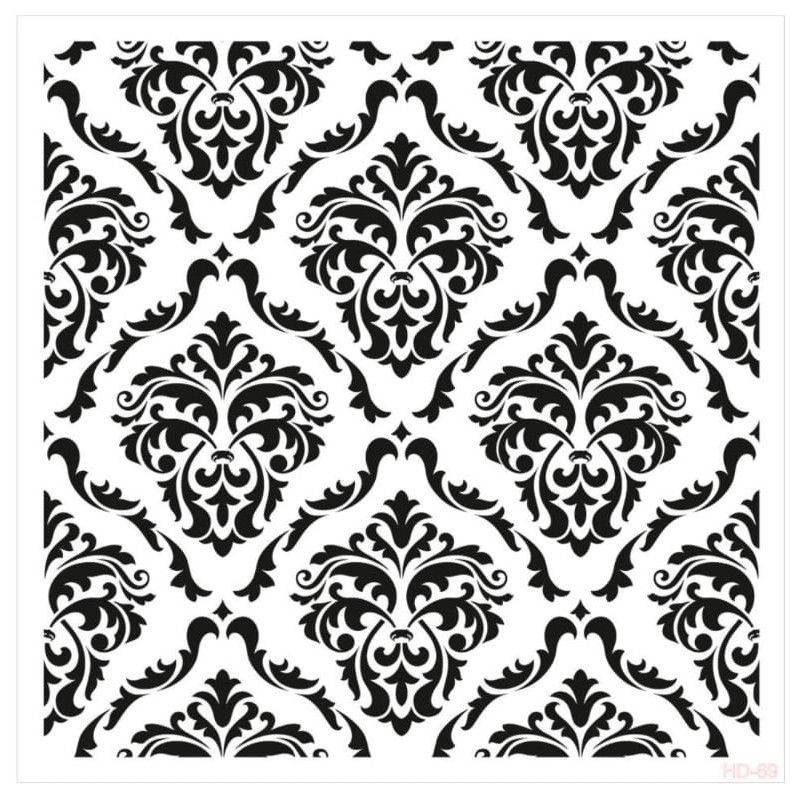 Plantilla stencil: patrón adamascado HDM69. Cadence | L'aura Bella