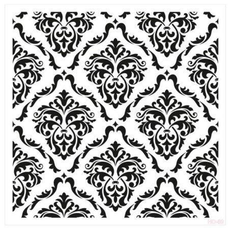 Plantilla stencil: patrón adamascado HDM69. Cadence | L'aura Bella
