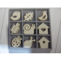 9 decoraciones madera. Bichos, pájaros y naturaleza. . Decoraciones, Formas, filigranas y palabras