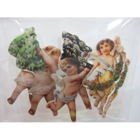 6 ángeles adhesivos. 3 modelos. Pegatinas. L'aura Bella