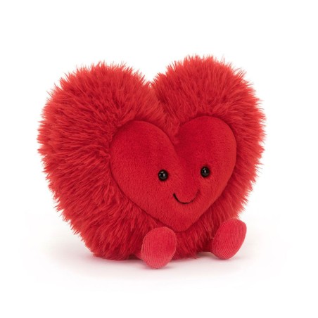 Amuseables Beatie Heart Large, Corazón grande feliz. A3REDFH. Peluche Jellycat.