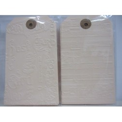 Etiquetas gofradas. . Decoraciones, Etiquetas