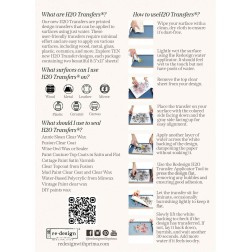 Azure Florals II. H2O TRANSFERS REDESIGN 663780 | L'aura Bella