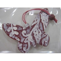 Mariposa de madera blanca y rosa. . Decoraciones, Formas, filigranas y palabras