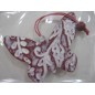 Mariposa de madera blanca y rosa