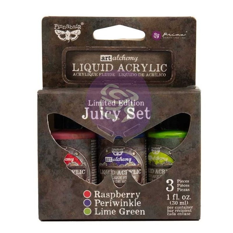 Liquid Acrylic Set: Juicy. 3 colores. Finnabair. 969929 | L'aura Bella