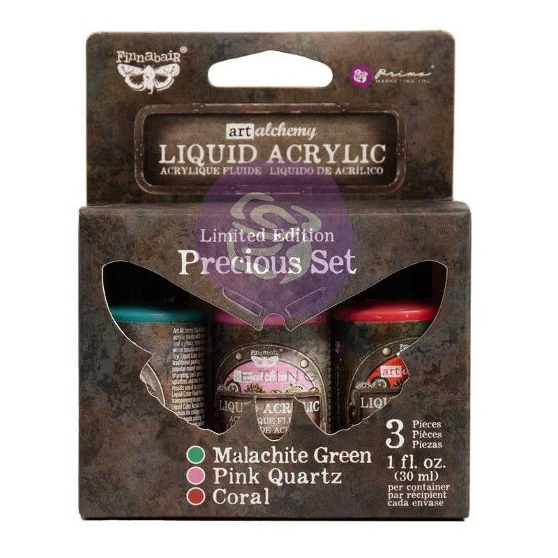 Liquid Acrylic Set: Precious. 3 colores. Finnabair. 969936 | L'aura Bella