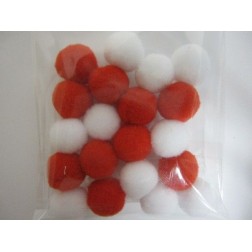 Bolas rojas y blancas . Diez de cada. . Decoraciones, Cajón de sastre