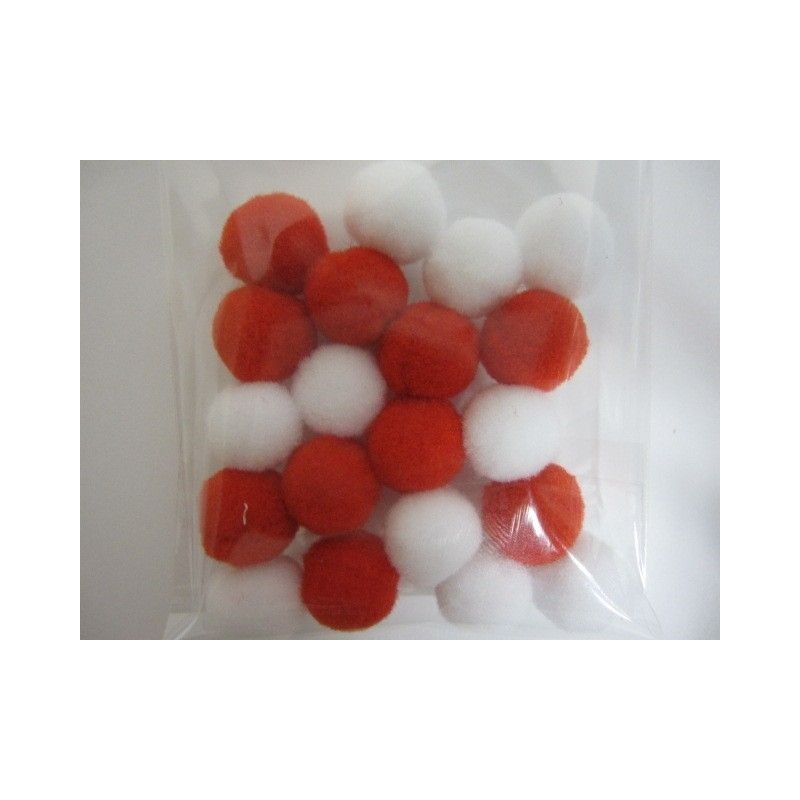 Bolas rojas y blancas . Diez de cada. . Decoraciones, Cajón de sastre