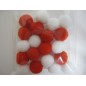 Bolas rojas y blancas . Diez de cada