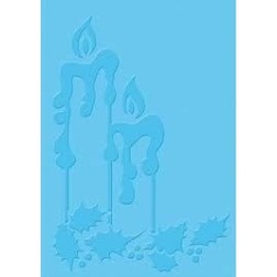Placa de emboss: Velas Navideñas. A2. Craft Concepts. Scrapbooking, Indispensables, Placas emboss