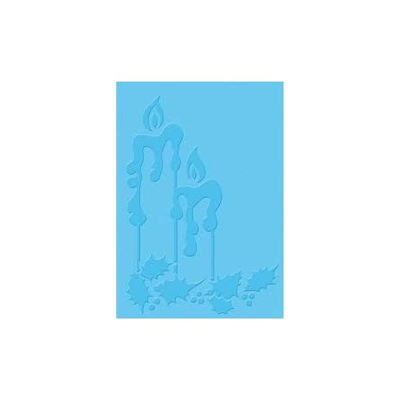 Placa de emboss: Velas Navideñas. A2. Craft Concepts. Scrapbooking, Indispensables, Placas emboss
