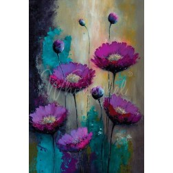 Purple Poppies. Papel Tisú Decoupage. Whimsykel Designs | L'aura Bella