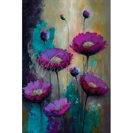 Purple Poppies. Papel Tisú Decoupage. Whimsykel Designs | L'aura Bella