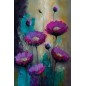 Purple Poppies. Papel Tissue para Decoupage. Whimsykel Designs