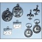 Charms vintage man. Embellecedores