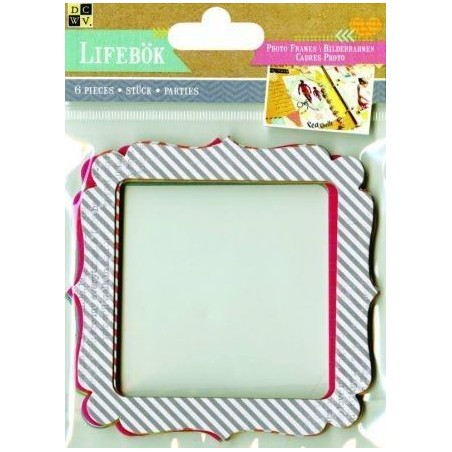 Marcos de fotos. 6 uds.. DCWV. Decoraciones, Formas, filigranas y palabras