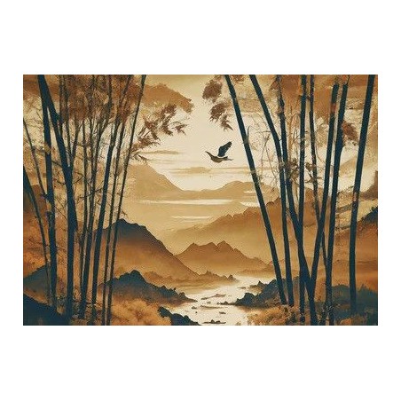 Golden Brown. A1. Papel Decoupage Mint by Michelle | L'aura Bella