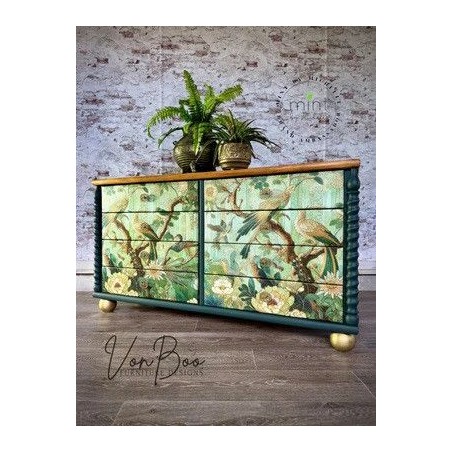 Green Tapestry. Papel Decoupage Mint by Michelle. A1