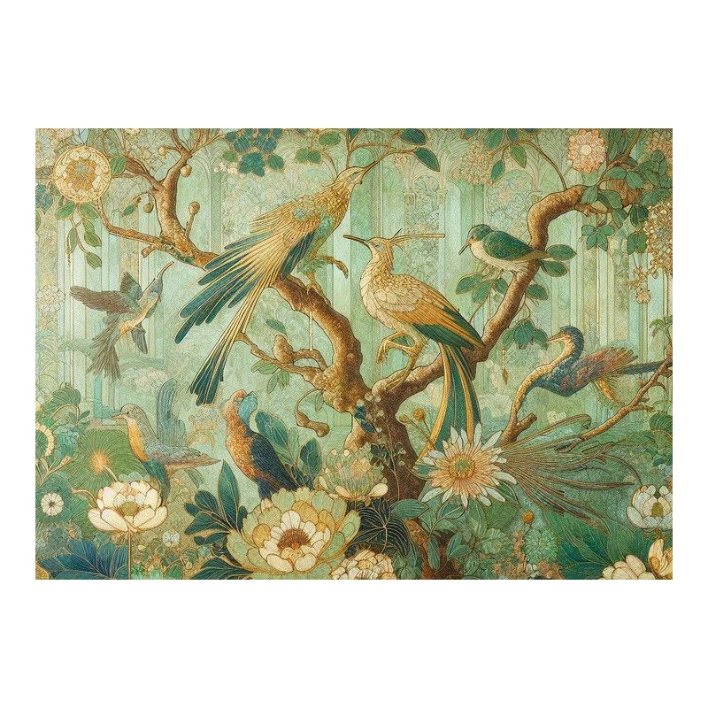 Green Tapestry. A1. Papel Decoupage Mint by Michelle | L'aura Bella