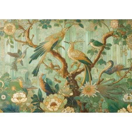 Green Tapestry. A1. Papel Decoupage Mint by Michelle | L'aura Bella