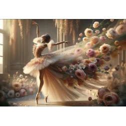 Ballet in Bloom A3. Papel Decoupage Mint by Michelle | L'aura Bella