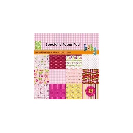 Colección scrap para bebé (niña). 24 hojas  15 x 15 cm | L'aura Bella