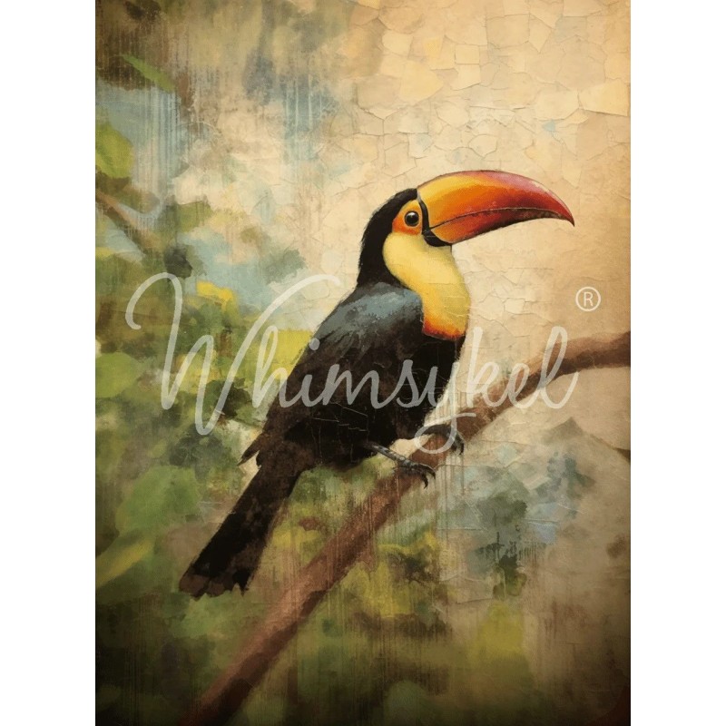 Zazu The Toucan. Papel Tisú Decoupage Whimsykel Designs | L'aura Bella