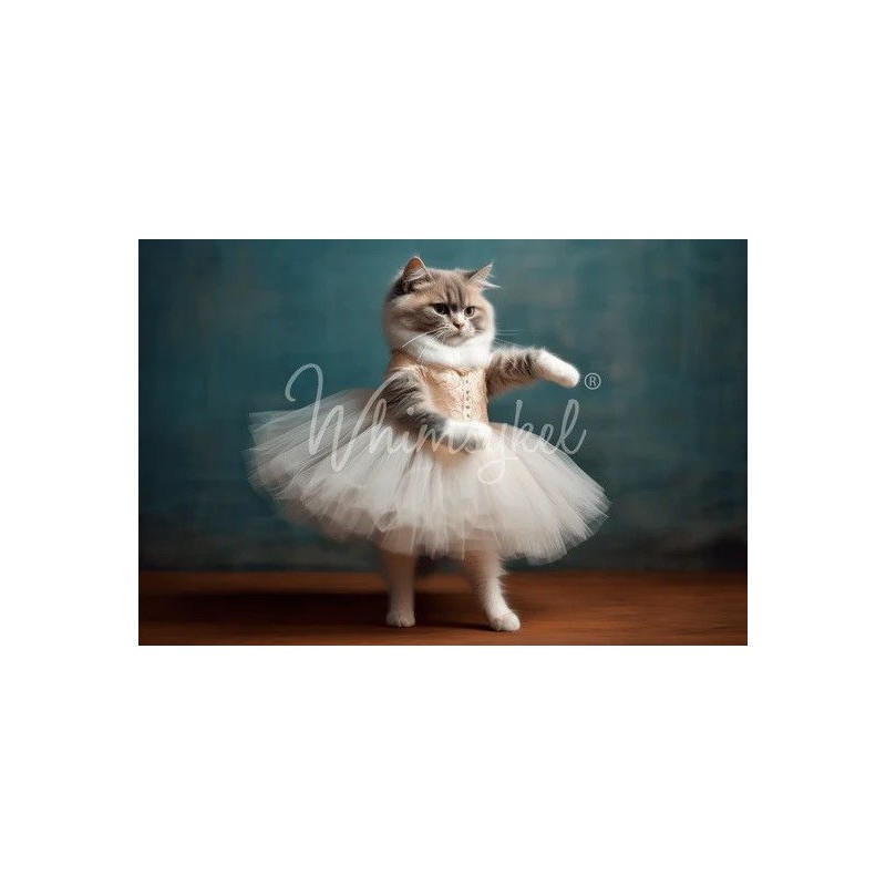 Whiskerina. Papel Tissue Decoupage Whimsykel Designs | L'aura Bella