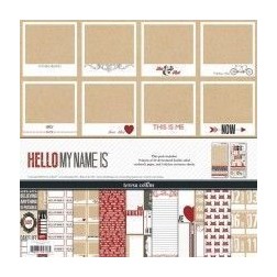 Hello my name is. Colección 9 hojas. + 2 de pegatinas | L'aura Bella