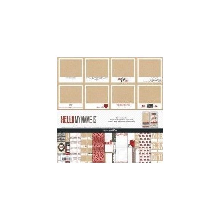 Hello my name is. Colección 9 hojas. + 2 de pegatinas | L'aura Bella