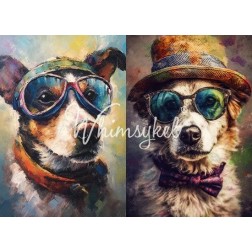 Rascal y Doogee Duo. Papel Decoupage Whimsykel Designs | L'aura Bella