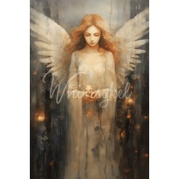 Angelic Contemplation Papel Decoupage Whimsykel Designs | L'aura Bella