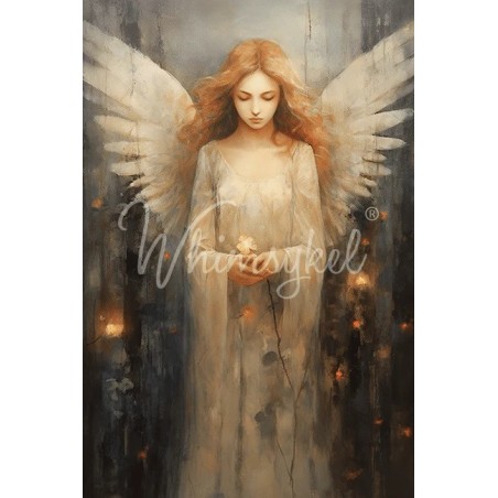 Angelic Contemplation Papel Decoupage Whimsykel Designs | L'aura Bella