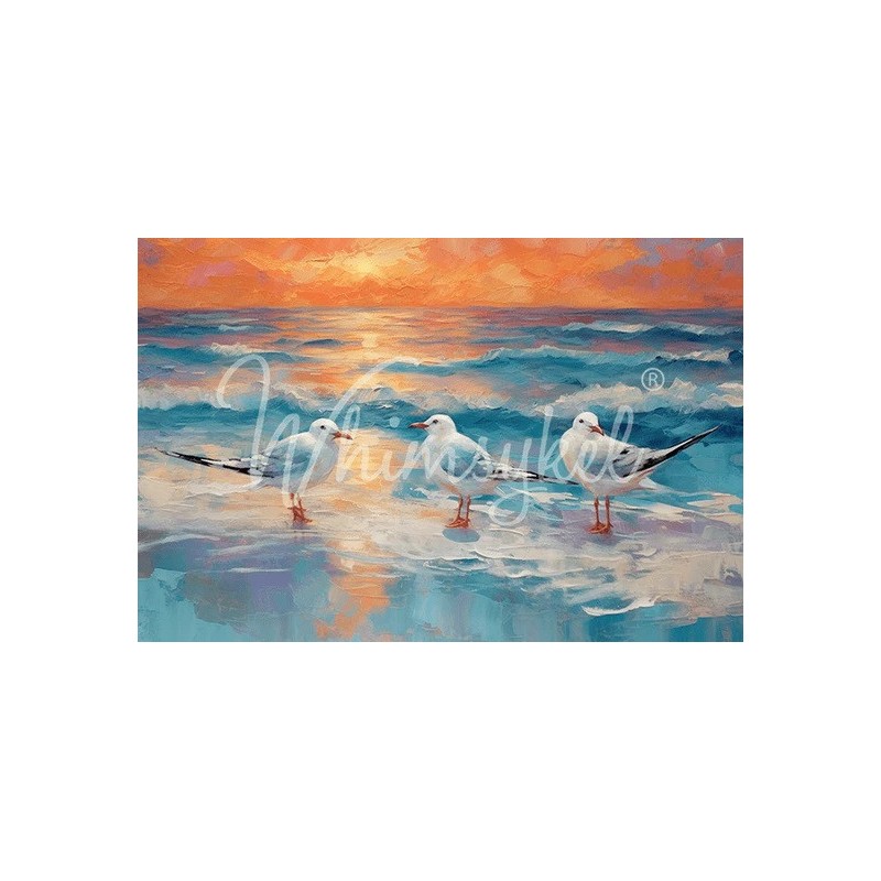 Morning Chatter. Papel Tisu Decoupage Whimsykel Designs | L'aura Bella