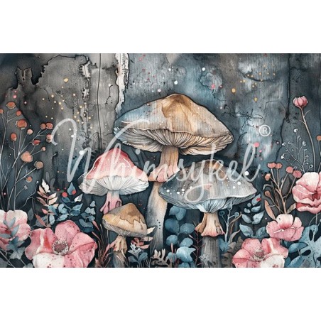 Mushroom Serenade. Papel Decoupage Whimsykel Designs | L'aura Bella