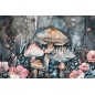 Mushroom Serenade, setas en el bosque. Papel Tissue para Decoupage. Whimsykel Designs
