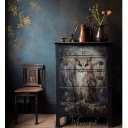 Timekeeper, búho. Papel Tisu Decoupage Whimsykel Designs | L'aura Bella