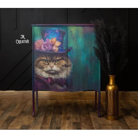 Sour Puss, gato. Papel Tissue para Decoupage. Whimsykel Designs