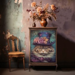 Sour Puss, gato. Papel Tisu Decoupage Whimsykel Designs | L'aura Bella