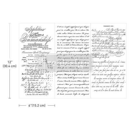 Vintage Script Mastery REDESIGN SMALL TRANSFERS® 675592 | L'aura Bella