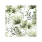 Servilleta para decoupage: Jungle Leaves White. 33x33 cm