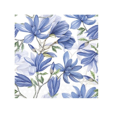 Servilleta decoupage: Magnolia Acuminata White, 33x33cm | L'aura Bella